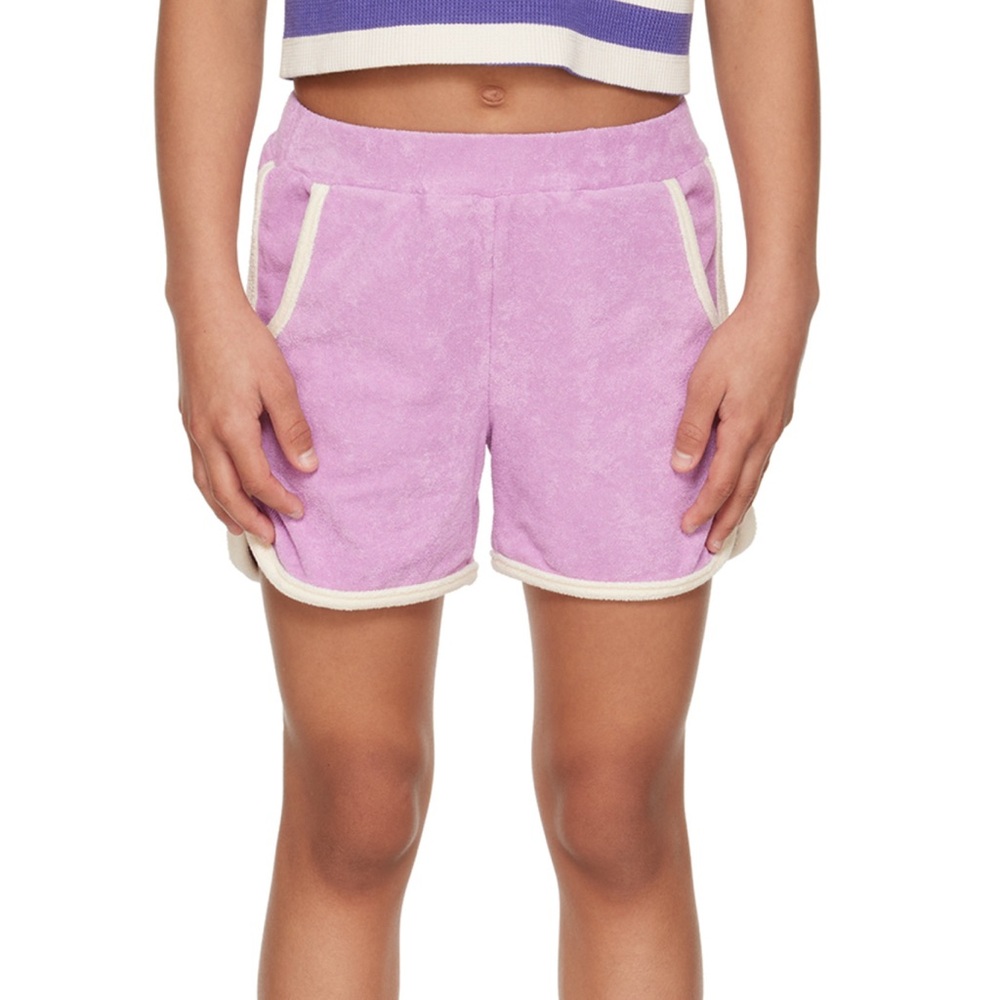 WANDER & WONDER Purple Terry Shorts (Size 1-2T)